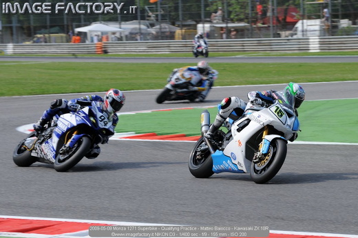 2009-05-09 Monza 1271 Superbike - Qualifyng Practice - Matteo Baiocco - Kawasaki ZX 10R